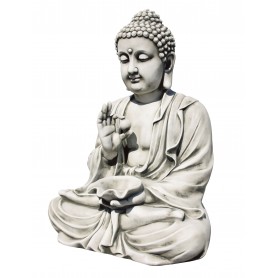 figura decorativa para jardín resistente a las heladas 45 cm de altura, gris Estatua de Buda grande de hormigón gris piedra artificial 